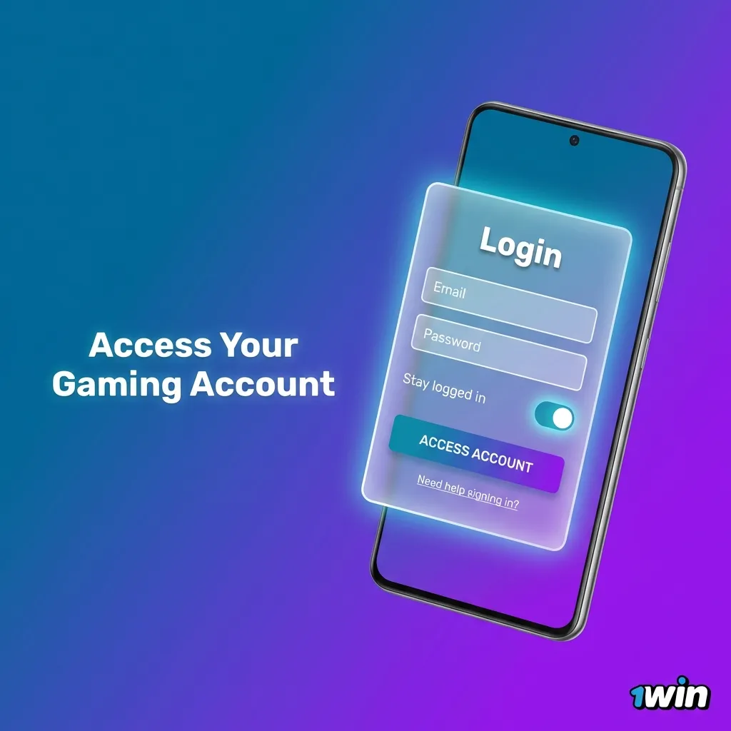 Gaming account login screen showing sign-in button, credential fields, and security verification steps