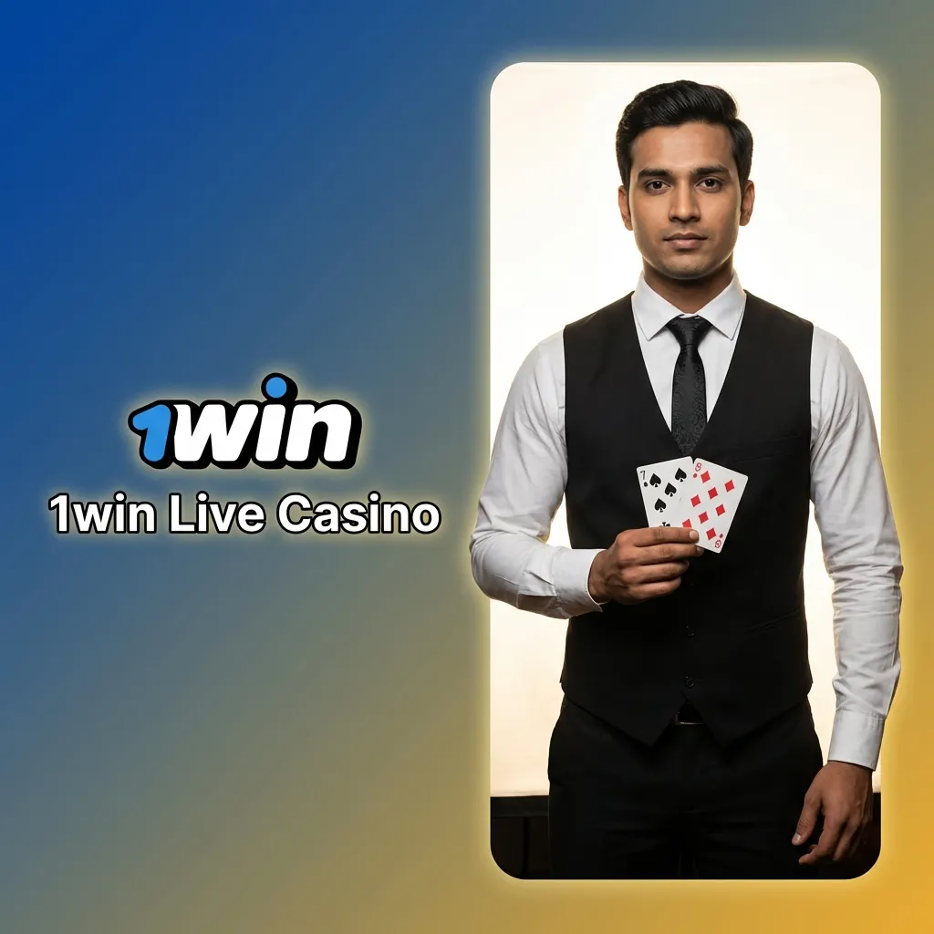 Real dealers at 1win live casino tables streaming blackjack, roulette, baccarat, and poker games in HD video.